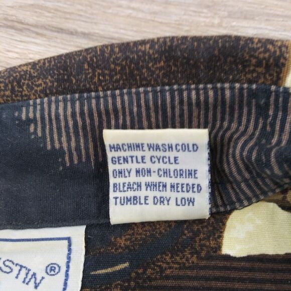 Michael Austin Shirt Mens Size L  Green Long Sleeve Button Down Collared Shirt - Picture 5 of 5